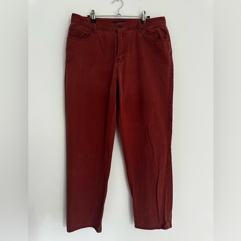 Bill Blass | Women's Sz 14 | Rust Orange Straight Leg Jeans